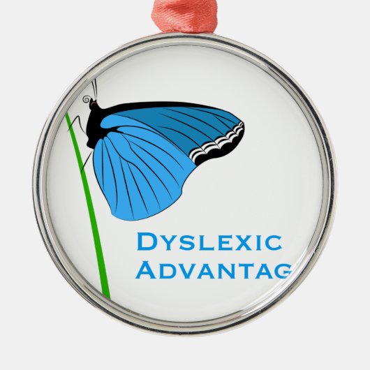 Dyslexic Advantage Metalen Ornament (Voorkant)
