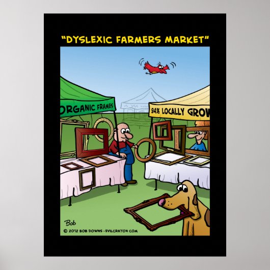 "Dyslexic Farmers Market" Poster (Voorkant)