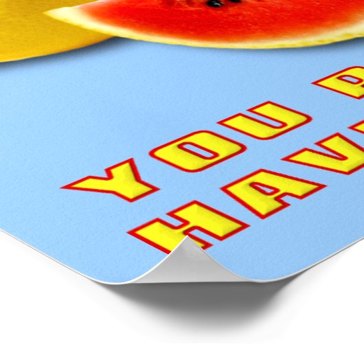 Dyslexic Melons Funny Poster Sign. (Hoek)