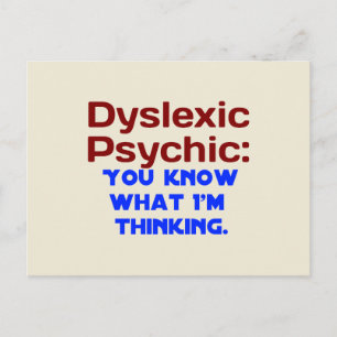 Dyslexic Psychic Briefkaart