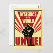 Dyslexica van de wereld ontbinden! sovjetpropagand briefkaart (Voorkant / Achterkant)