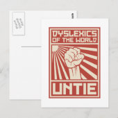 Dyslexica van de WereldUNTIE Briefkaart (Voorkant / Achterkant)