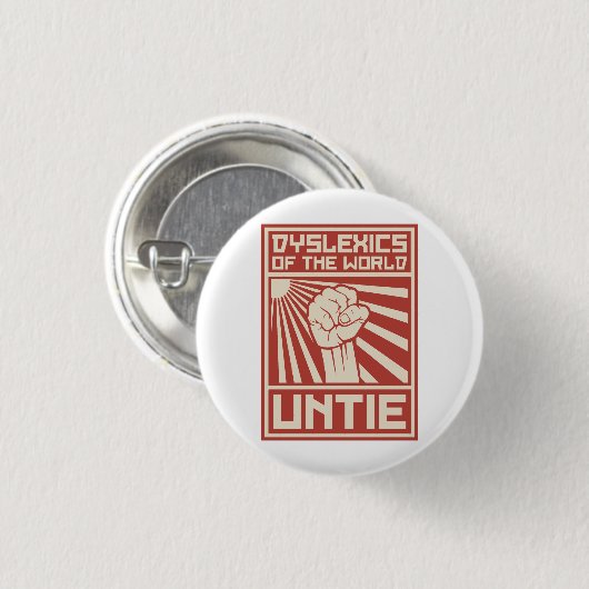Dyslexica van de WereldUNTIE Ronde Button 3,2 Cm (Voorkant /achterkant)