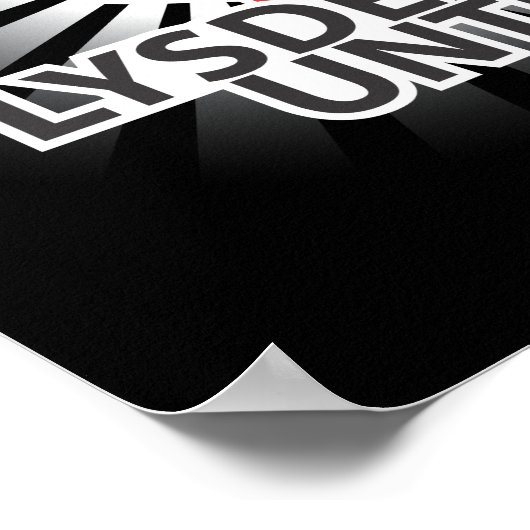 Dyslexics verenigen! poster (Hoek)