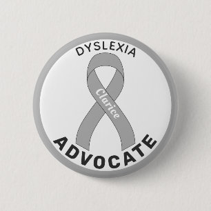 Dyslexie Advocate Lint-witte Button