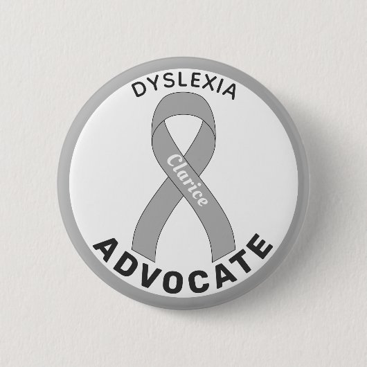 Dyslexie Advocate Lint-witte Button (Voorkant)
