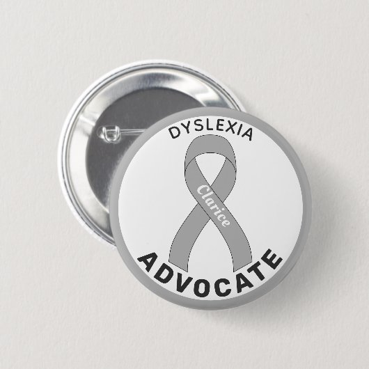 Dyslexie Advocate Lint-witte Button (Voorkant /achterkant)