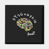 Dyslexie Bewustheid Dysgraphia Schrijfdata Magneet (Voorkant)