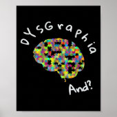 Dyslexie Bewustheid Dysgraphia Schrijfdata Poster (Voorkant)