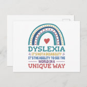 Dyslexie Bewustheid Dyslexie Briefkaart (Voorkant / Achterkant)
