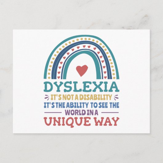 Dyslexie Bewustheid Dyslexie Briefkaart (Voorkant)