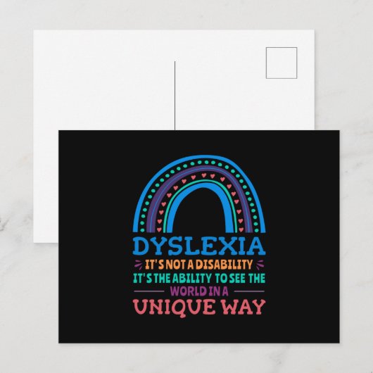 Dyslexie Bewustheid Dyslexie Briefkaart (Voorkant / Achterkant)