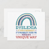 Dyslexie Bewustheid Dyslexie Briefkaart (Voorkant / Achterkant)