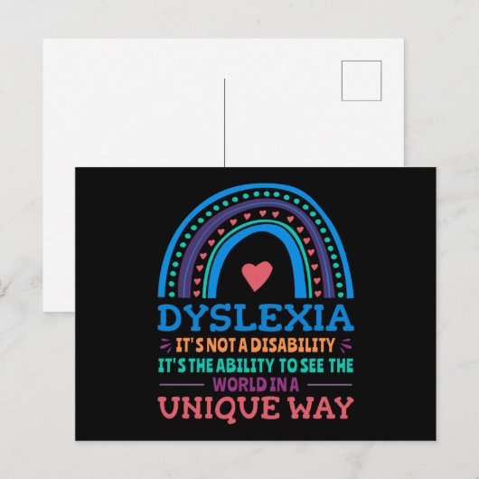 Dyslexie Bewustheid Dyslexie Briefkaart (Voorkant / Achterkant)
