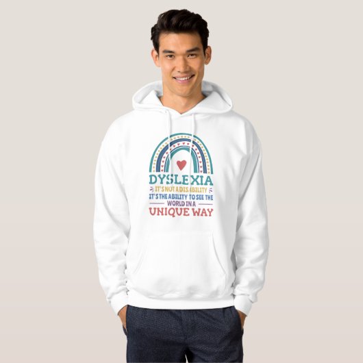 Dyslexie Bewustheid Dyslexie Hoodie (Voorkant volledig)