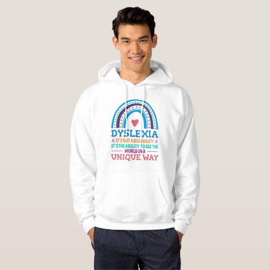 Dyslexie Bewustheid Dyslexie Hoodie (Voorkant volledig)