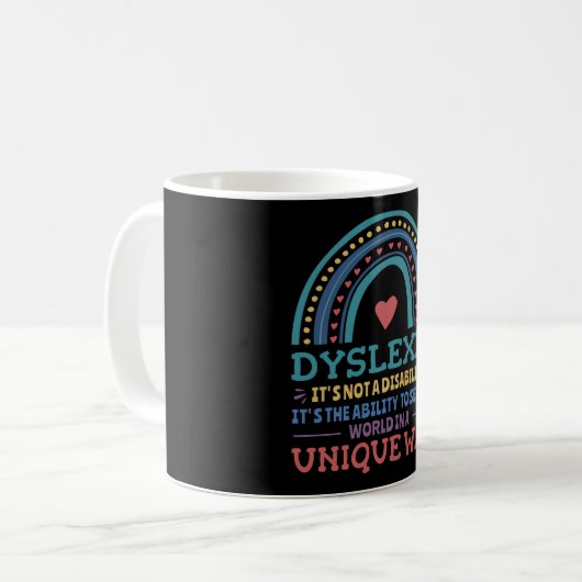 Dyslexie Bewustheid Dyslexie Koffiemok (Voorkant links)
