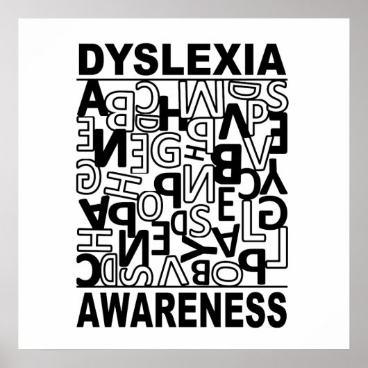 Dyslexie Bewustheid Dyslexie Leerlingen Studenten Poster (Voorkant)