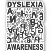 Dyslexie Bewustheid Dyslexie Leerlingen Studenten Sticker (Voorkant)
