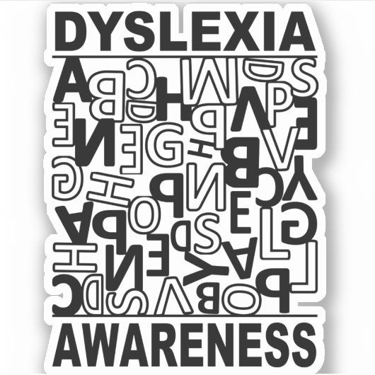 Dyslexie Bewustheid Dyslexie Leerlingen Studenten Sticker (Voorkant)