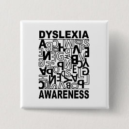 Dyslexie Bewustheid Dyslexie Leerlingen Studenten Vierkante Button 5,1 Cm
