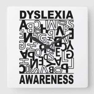 Dyslexie Bewustheid Dyslexie Leerlingen Studenten Vierkante Klok