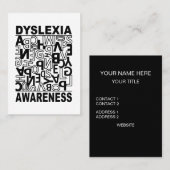 Dyslexie Bewustheid Dyslexie Leerlingen Studenten Visitekaartje (Voorkant / Achterkant)