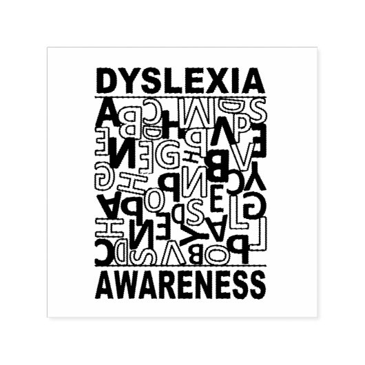 Dyslexie Bewustheid Dyslexie Leerlingen Studenten Zelfinktende Stempel (Design)