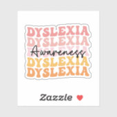 Dyslexie Bewustheid Dyslexie Ondersteuning Dyslexi Sticker (Vel)