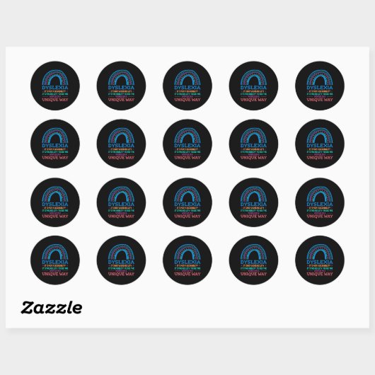 Dyslexie Bewustheid Dyslexie Ronde Sticker (Vel)