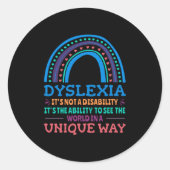 Dyslexie Bewustheid Dyslexie Ronde Sticker (Voorkant)