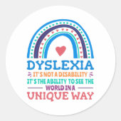 Dyslexie Bewustheid Dyslexie Ronde Sticker (Voorkant)