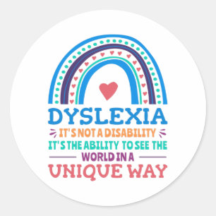 Dyslexie Bewustheid Dyslexie Ronde Sticker