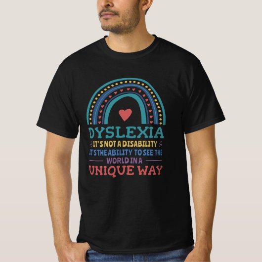 Dyslexie Bewustheid Dyslexie T-shirt (Voorkant)