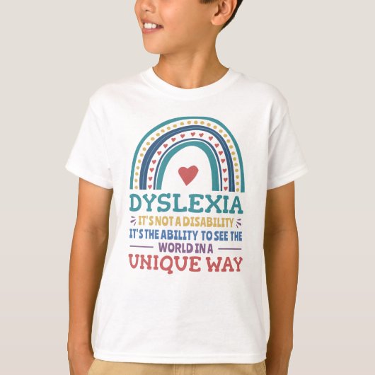 Dyslexie Bewustheid Dyslexie T-shirt (Voorkant)