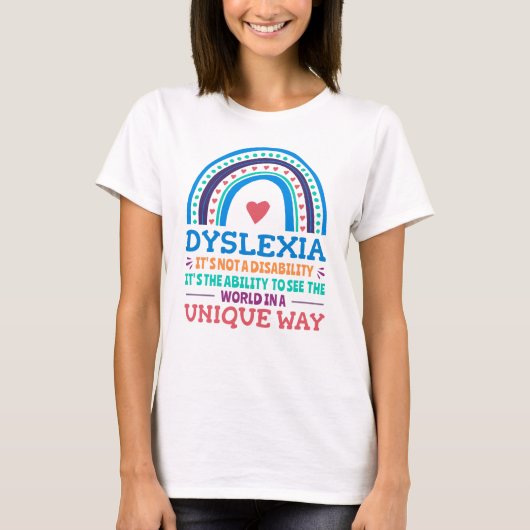Dyslexie Bewustheid Dyslexie T-shirt (Voorkant)