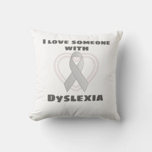 Dyslexie Bewustheid Ik hou van iemand met dyslexie Kussen