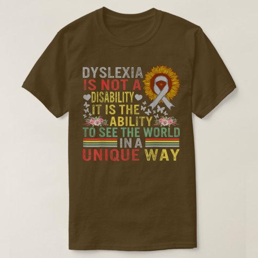 Dyslexie Bewustheid Zie Wereld Unieke Niet Invalid T-shirt (Design voorkant)