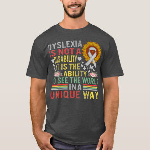 Dyslexie Bewustheid Zie Wereld Unieke Niet Invalid T-shirt