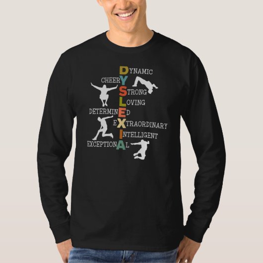 Dyslexie Bewustmakingsstoornis Leerschijf T-shirt (Voorkant)