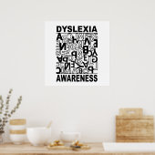 Dyslexie Bewustzijn Dyslexie Leraren Studenten Poster (Keuken)