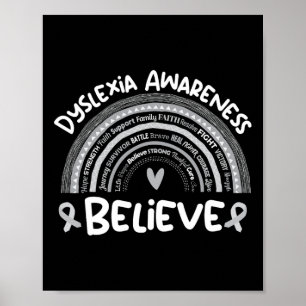 Dyslexie Bewustzijn Maand Shirt Dyslexie Poster