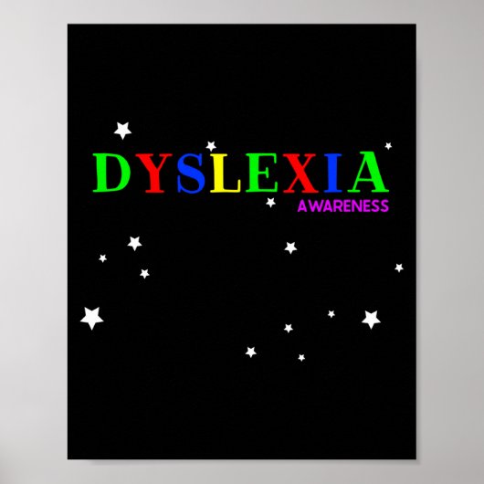 Dyslexie bewustzijn performance poster (Voorkant)