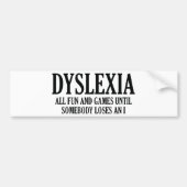 Dyslexie Bumpersticker (Voorkant)