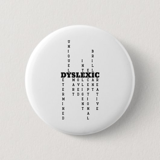 Dyslexie Definitie Ronde Button 5,7 Cm (Voorkant)