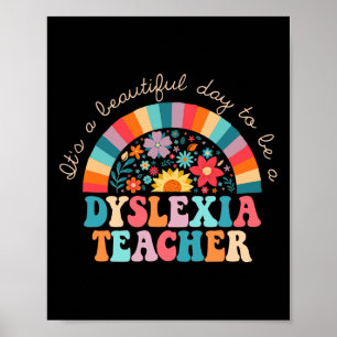 Dyslexie Docent Retro Dyslexie Snelheid Therapeut  Poster