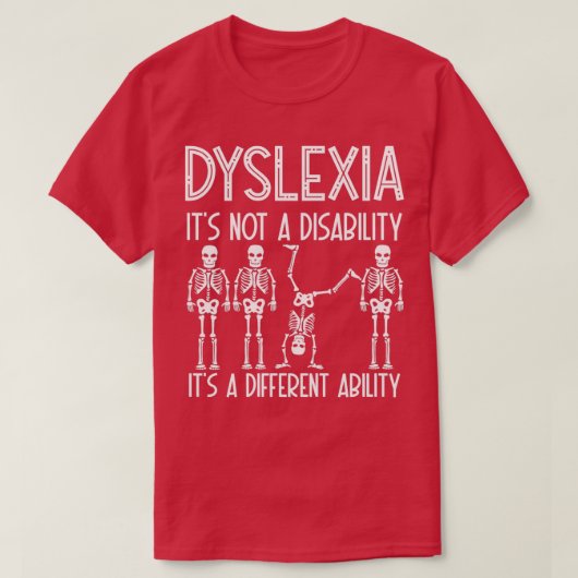 Dyslexie Funny Gezegde T-shirt (Design voorkant)