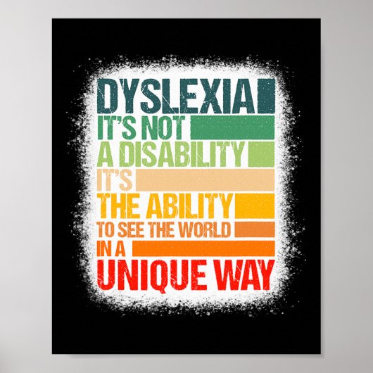 Dyslexie Het is geen handicap Dyslexie Bewustheid Poster (Voorkant)