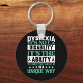 Dyslexie Het is geen handicap Dyslexie Bewustheid Sleutelhanger (Voorkant)