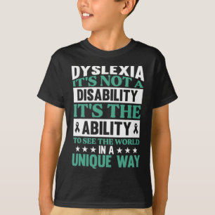 Dyslexie Het is geen handicap Dyslexie Bewustheid T-shirt
